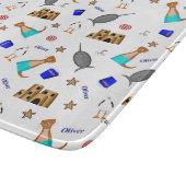 Oliver The Otter Summer Beach Vacation Pattern Schneidebrett (Ecke)