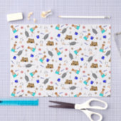 Oliver The Otter Summer Beach Vacation Pattern Seidenpapier (Handwerk)