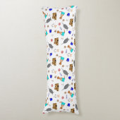 Oliver The Otter Summer Beach Vacation Pattern Seitenschläferkissen (Vorderseite Vertikal)