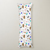 Oliver The Otter Summer Beach Vacation Pattern Seitenschläferkissen (Rückseite (Vertikal))