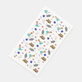 Oliver The Otter Summer Beach Vacation Pattern Serviette (Ecke)