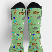 Oliver The Otter Summer Beach Vacation Pattern Socken (Oben)
