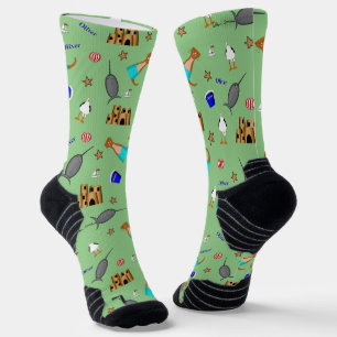 Oliver The Otter Summer Beach Vacation Pattern Socken