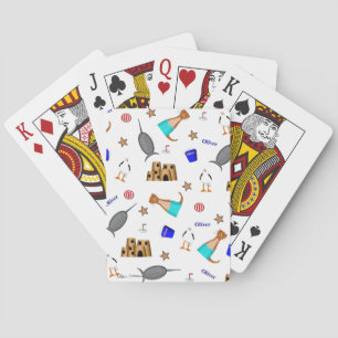 Oliver The Otter Summer Beach Vacation Pattern Spielkarten