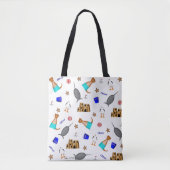 Oliver The Otter Summer Beach Vacation Pattern Tasche (Vorderseite)