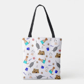 Oliver The Otter Summer Beach Vacation Pattern Tasche (Rückseite)