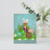 Oliver The Otter und das Große Ostereier Postkarte (Stehend Vorderseite)