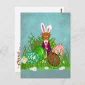 Oliver The Otter und das Große Ostereier Postkarte (Vorne/Hinten)