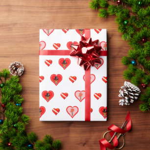 Oliver The Otter Valentine's Day Pattern Geschenkpapier