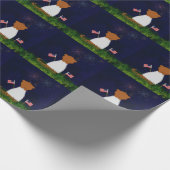 Oliver The Otter Watching Fireworks Geschenkpapier (Ecke)