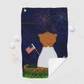 Oliver The Otter Watching Fireworks Golfhandtuch (Insitu)