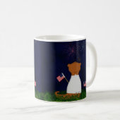 Oliver The Otter Watching Fireworks Kaffeetasse (VorderseiteRechts)