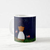 Oliver The Otter Watching Fireworks Kaffeetasse (Vorderseite Links)