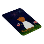 Oliver The Otter Watching Fireworks Magnet (Rechte Seite)