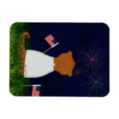 Oliver The Otter Watching Fireworks Magnet (Horizontal)