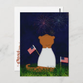 Oliver The Otter Watching Fireworks Postkarte (Vorne/Hinten)