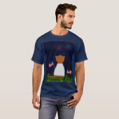 Oliver The Otter Watching Fireworks T-Shirt (Vorne ganz)