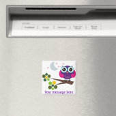 Oliver the Owl individuell anpassbar Magnet (In Situ (Geschirrspüler))