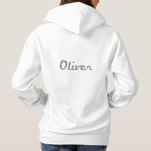 Oliver Typografie mit farbenprächtigem Muster Hoodie (Rückseite)