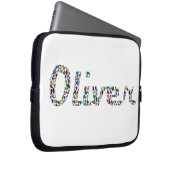 Oliver Typografie mit farbenprächtigem Muster Laptopschutzhülle (Vorne Rechts)