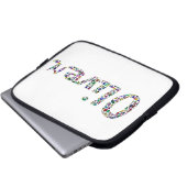 Oliver Typografie mit farbenprächtigem Muster Laptopschutzhülle (Vorne Knopf)