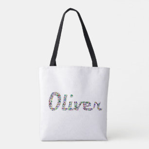 Oliver Typografie mit farbenprächtigem Muster Tasche