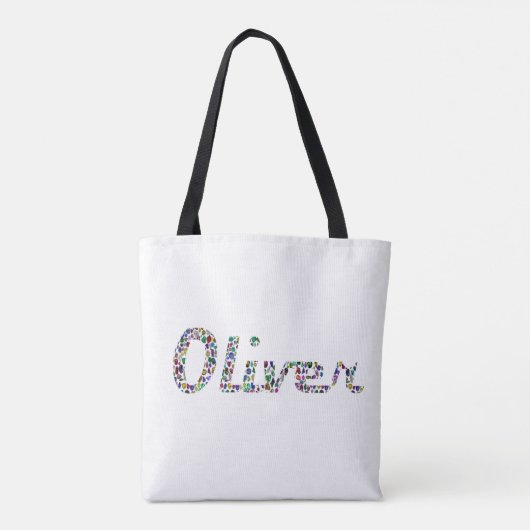 Oliver Typografie mit farbenprächtigem Muster Tasche (Rückseite)