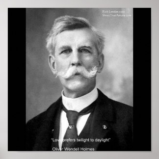 Oliver W Holmes "Liebe Twilight" Zitat-Poster Poster
