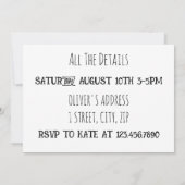 Oliver's 5. Geburtstagsparty Puppy Einladung (Rückseite)