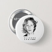 Olivers Armee-Gesichts-Abziehbild-Abzeichen Button (Vorne & Hinten)