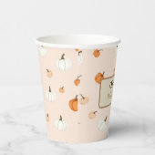 Oliver's Baby Shower Pumpkin Paper Cups Pappbecher (Rechts)