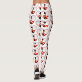 Olivers Valentinstag mit Herz-Hintergrund-Leg Leggings (Rückseite)