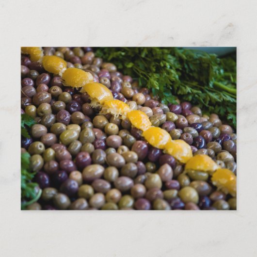 Olives Displayed At Market Postkarte (Vorderseite)