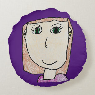 Olive's Personalisierte Kinder Rundkissen Rundes Kissen