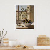 Olives Still Life by Window Poster (Küche)