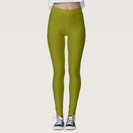 Olivfarbene einfarbig einfache leggings