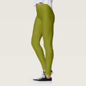 Olivfarbene einfarbig einfache leggings (Links)