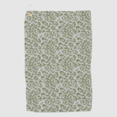 Olivgrau gefleckter Leopard  Golfhandtuch (Vorderseite)