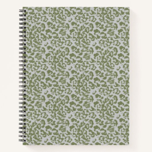 Olivgrau gefleckter Leopard Notizblock (Vorderseite)