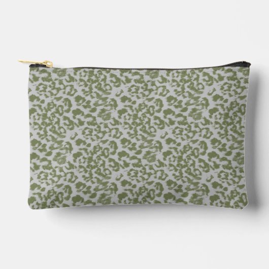 Olivgrau getigerter Leopard Zubehörtasche (Vorderseite)