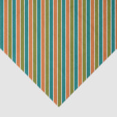 Olivgrün, Aquamarin und orange gestreift Seidenpapier (Ausschnitt)