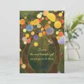 Olivgrün-Baum-Thema-Hochzeits-Einladungen Einladung (Stehend Vorderseite)