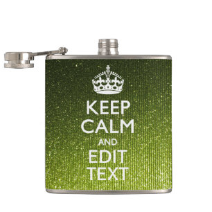 Olivgrün Behaltend Ruhe Ihren Text haben Flachmann