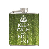 Olivgrün Behaltend Ruhe Ihren Text haben Flachmann (Vorderseite)