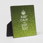 Olivgrün Behaltend Ruhe Ihren Text haben Fotoplatte (Vorderseite)