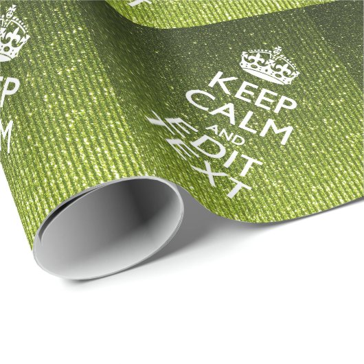 Olivgrün Behaltend Ruhe Ihren Text haben Geschenkpapier (Rolleneckpunkt)