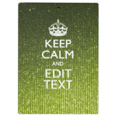 Olivgrün Behaltend Ruhe Ihren Text haben Klemmbrett (Rückseite)