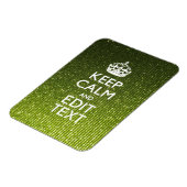 Olivgrün Behaltend Ruhe Ihren Text haben Magnet (Linke Seite)