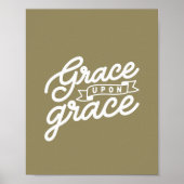 Olivgrün Christlich Grace auf Anmut Poster (Vorne)