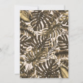 Olivgrün & Creme Tropical Palm Blätter Süß 16 Einladung (Rückseite)